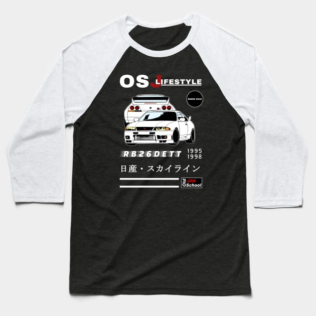 R33 OSJ LifeStyle [Black Edition] Baseball T-Shirt by OSJ Store